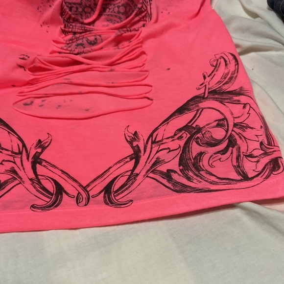 JR’s razor cut back tank top large but fits like a small glittery paint front - Picture 7 of 9